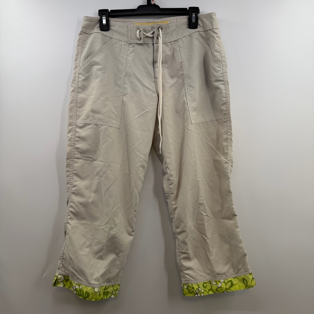 NWT Immersion Research Cropped Paddle Pants Floral Trim Kayak Size 12